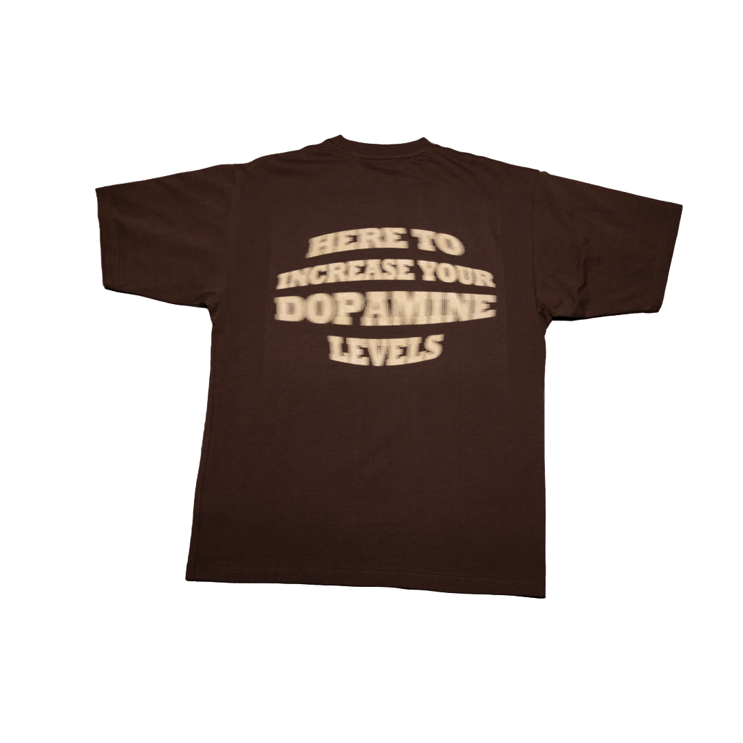 Blurry Slogan T-shirt - Chocolate