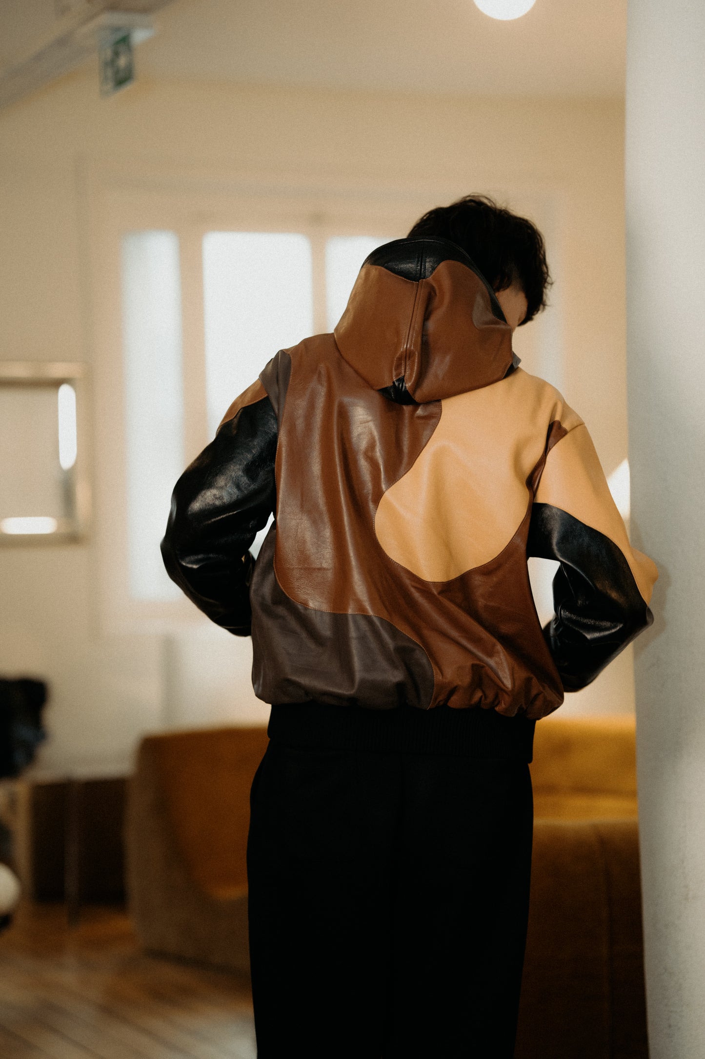 Leather Hoodie