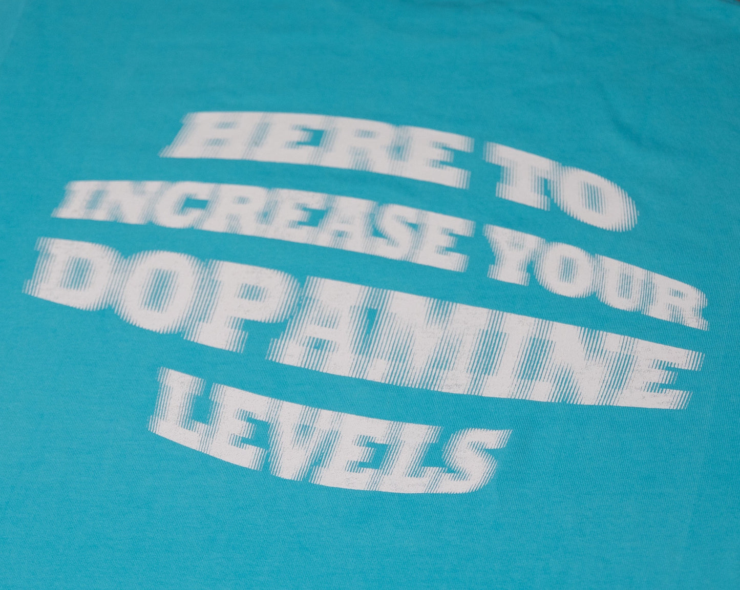 Blurry Slogan T-shirt - Sky Blue
