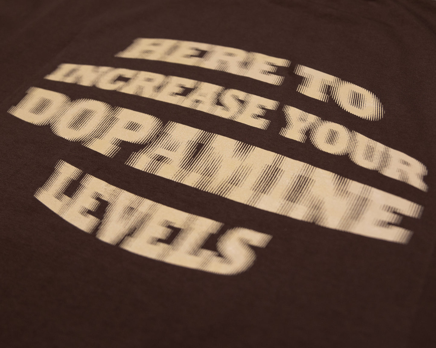 Blurry Slogan T-shirt - Chocolate