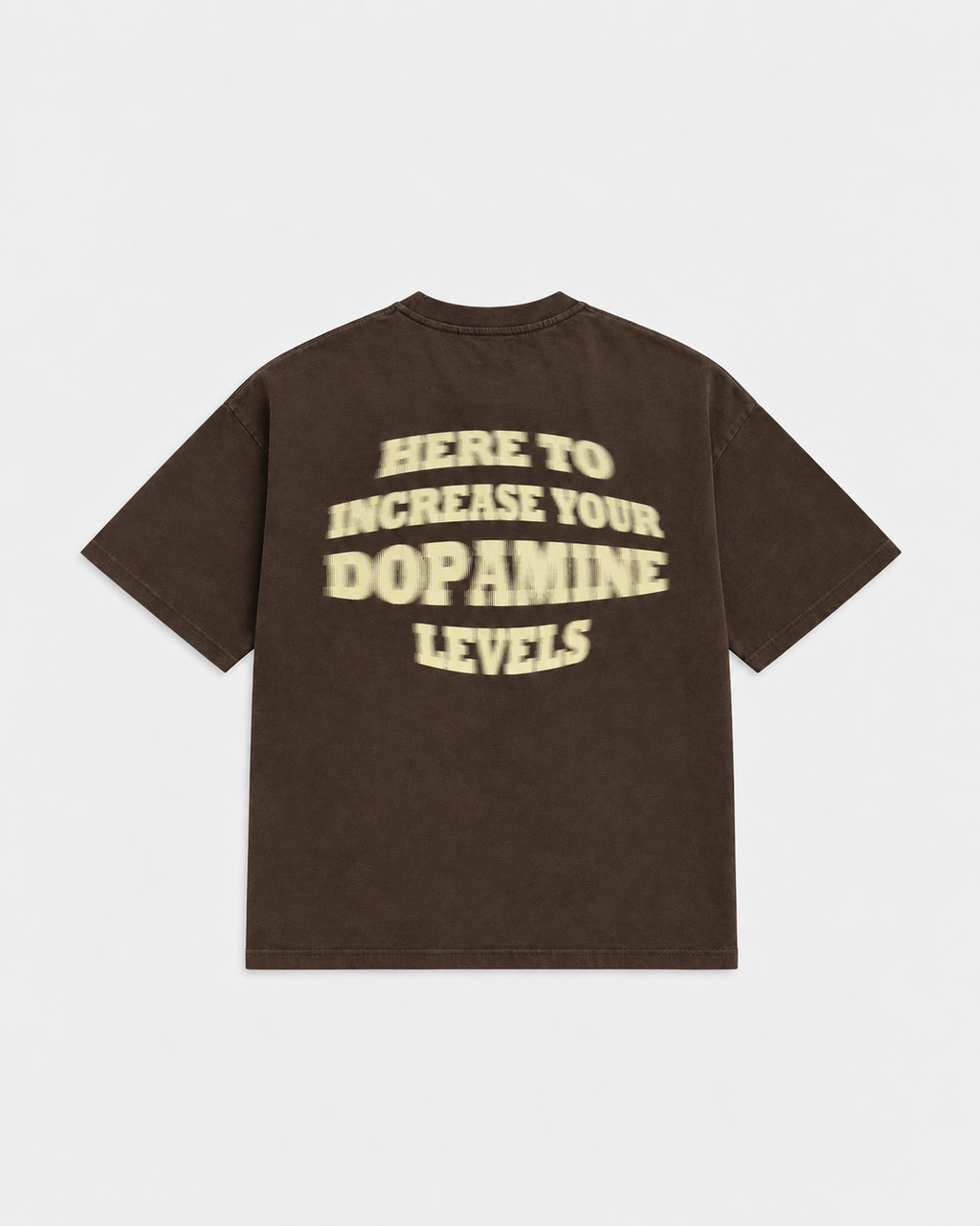 T-shirt Slogan Flou - Chocolat