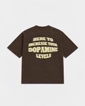 T-shirt Slogan Flou - Chocolat