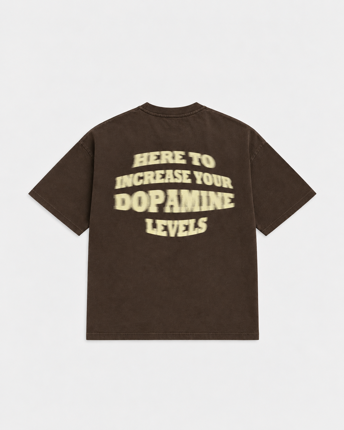 T-shirt Slogan Flou - Chocolat
