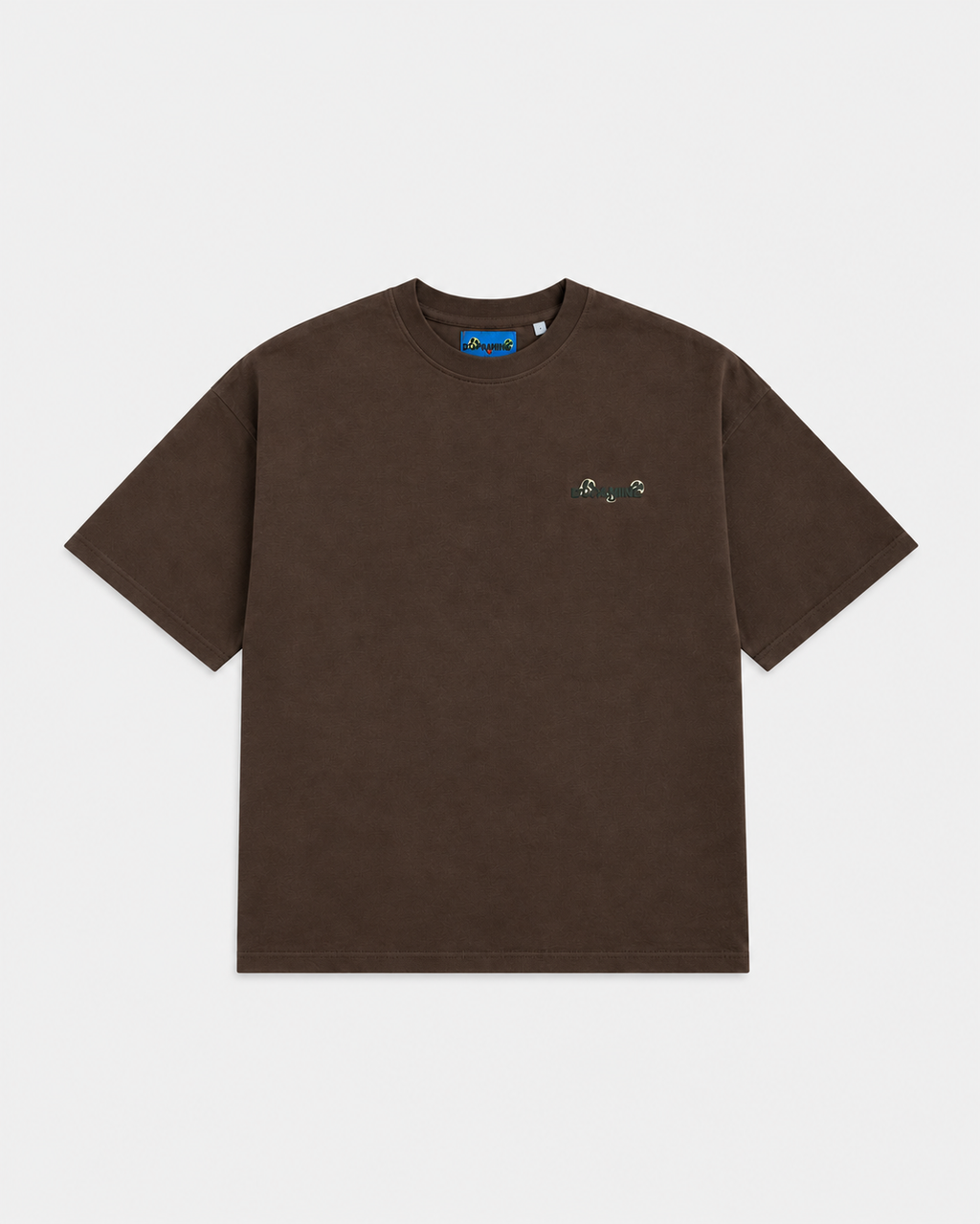 T-shirt Slogan Flou - Chocolat