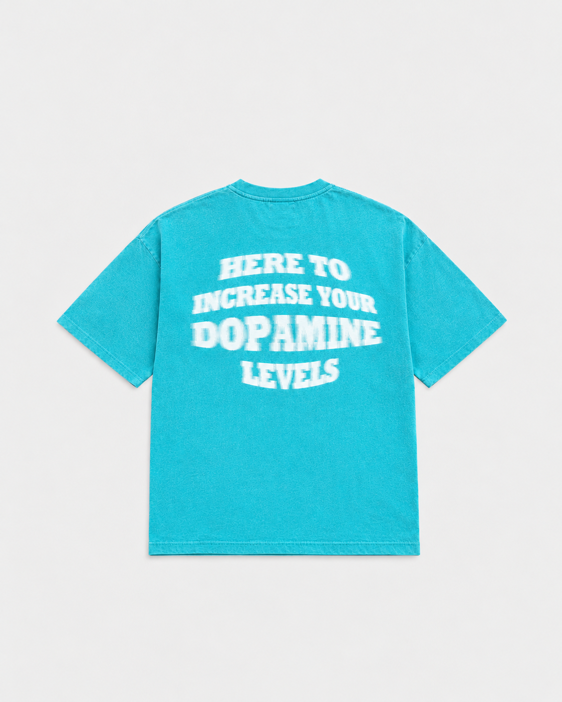 T-shirt Slogan Flou - Bleu Ciel