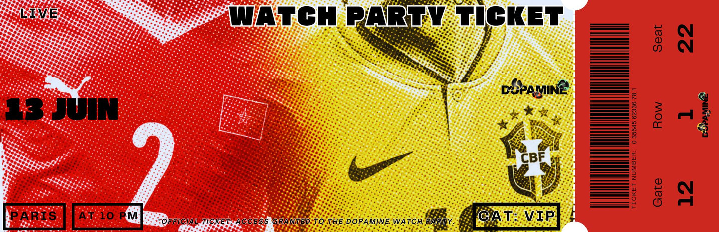 Watch Party Ticket - Morocco vs Brazil
