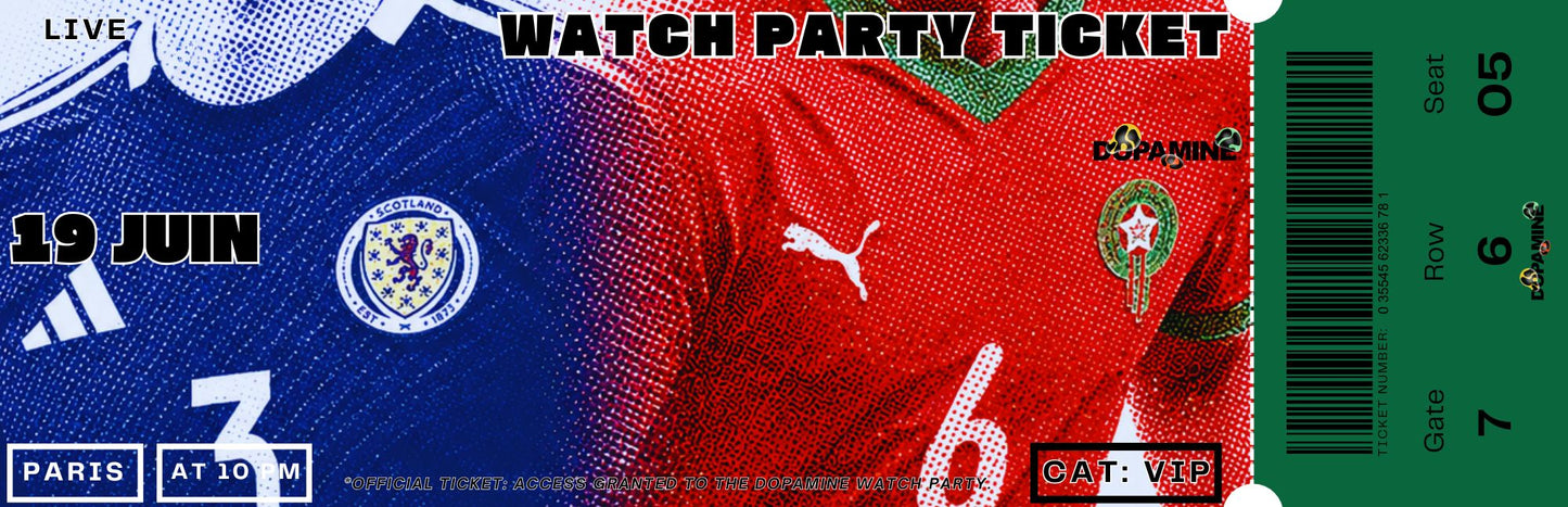 Watch Party Ticket - Écosse vs Maroc 