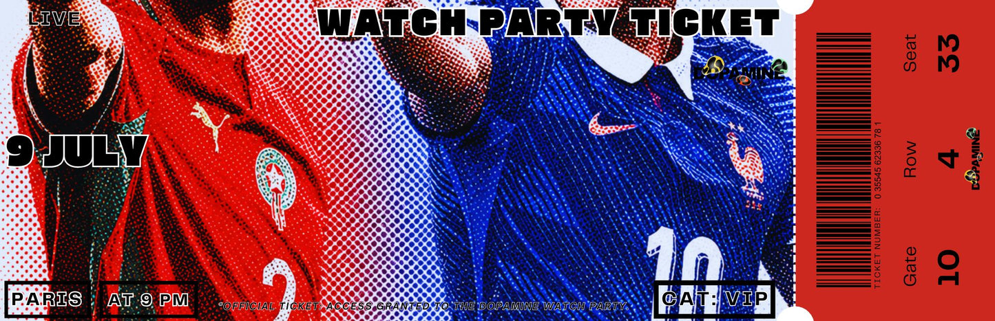 Watch Party Ticket - Maroc vs France