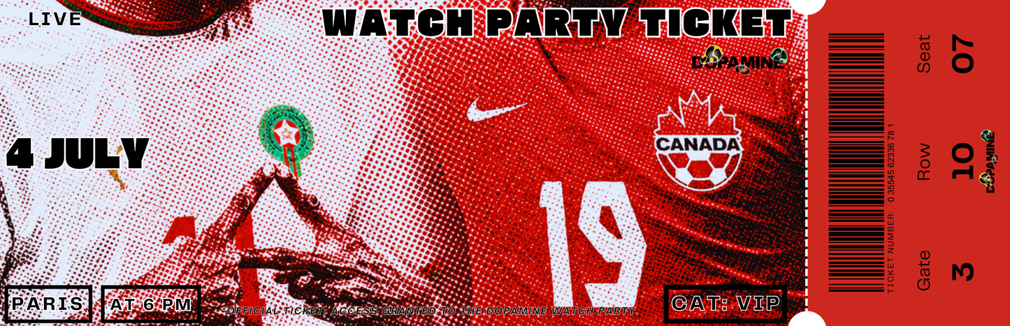 Watch Party Ticket - Maroc vs Canada